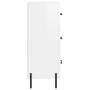 Aparador de madera contrachapada blanco brillante 34,5x34x90 cm de vidaXL, Aparadores - Ref: Foro24-828614, Precio: 86,02 €, ...