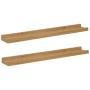 Estante de pared con estante 2 pcs Marrón 60 x 9 x 3 cm en Estanterías | Comprar online en Foru.es