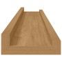 Estante de pared con estante 2 pcs Marrón 60 x 9 x 3 cm en Estanterías | Comprar online en Foru.es
