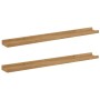Estante de pared con estante 2 pcs Marrón 80 x 9 x 3 cm en Estanterías | Comprar online en Foru.es