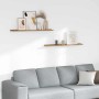 Estante de pared con estante 2 pcs Marrón 100 x 9 x 3 cm en Estanterías | Comprar online en Foru.es