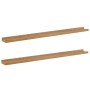 Estante de pared con estante 2 pcs Marrón 100 x 9 x 3 cm en Estanterías | Comprar online en Foru.es