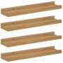 Estante de pared con estante 4 pcs Marrón 40 x 9 x 3 cm en Estanterías | Comprar online en Foru.es