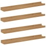 Estante de pared con estante 4 pcs Marrón 60 x 9 x 3 cm en Estanterías | Comprar online en Foru.es