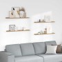Estante de pared con estante 4 pcs Marrón 100 x 9 x 3 cm en Estanterías | Comprar online en Foru.es