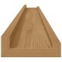 Estante de pared con estante 4 pcs Marrón 100 x 9 x 3 cm en Estanterías | Comprar online en Foru.es