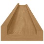Estante de pared con estante 4 pcs Marrón 115 x 9 x 3 cm en Estanterías | Comprar online en Foru.es