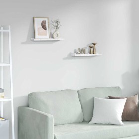 Estante de pared con estante 2 pcs Mármol 40 x 9 x 3 cm en Estanterías | Comprar online en Foru.es