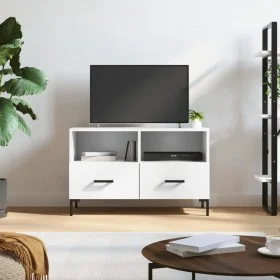 Mueble para TV madera contrachapada blanco 80x36x50 cm de vidaXL, Muebles TV - Ref: Foro24-828972, Precio: 66,79 €, Descuento: %