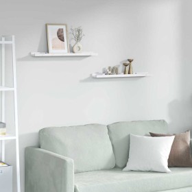 Estante de pared con estante 2 pcs Mármol 60 x 9 x 3 cm en Estanterías | Comprar online en Foru.es