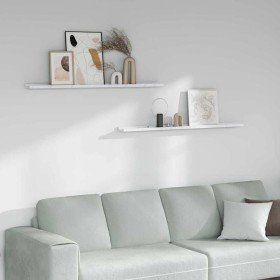 Estante de pared con estante 2 pcs Mármol 115 x 9 x 3 cm en Estanterías | Comprar online en Foru.es