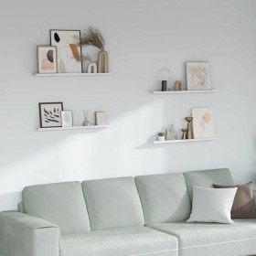 Estante de pared con estante 4 pcs Mármol 80 x 9 x 3 cm en Estanterías | Comprar online en Foru.es