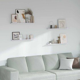 Estante de pared con estante 4 pcs Mármol 80 x 9 x 3 cm en Estanterías | Comprar online en Foru.es