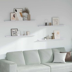 Estante de pared con estante 4 pcs Mármol 115 x 9 x 3 cm en Estanterías | Comprar online en Foru.es