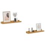 Estante de pared 2 pcs Beige 40 x 9 x 3 cm Madera de ingeniería en Estanterías | Comprar online en Foru.es