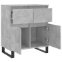 Aparador de madera contrachapada gris hormigón 60x35x70 cm de vidaXL, Aparadores - Ref: Foro24-831128, Precio: 83,32 €, Descu...