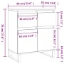 Aparador de madera contrachapada gris hormigón 60x35x70 cm de vidaXL, Aparadores - Ref: Foro24-831128, Precio: 83,32 €, Descu...