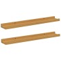 Estante de pared 2 pcs Beige 60 x 9 x 3 cm Madera de ingeniería en Estanterías | Comprar online en Foru.es