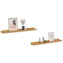 Estante de pared 2 pcs Beige 60 x 9 x 3 cm Madera de ingeniería en Estanterías | Comprar online en Foru.es
