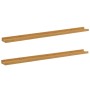 Estante de pared con estante 2 pcs Beige 100 x 9 x 3 cm en Estanterías | Comprar online en Foru.es