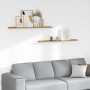 Estante de pared con estante 2 pcs Beige 115 x 9 x 3 cm en Estanterías | Comprar online en Foru.es