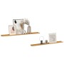 Estante de pared con estante 2 pcs Beige 115 x 9 x 3 cm en Estanterías | Comprar online en Foru.es