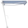Toldo de pie automático azul y blanco 350x250 cm en Toldos | Comprar online en Foru.es