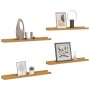 Estante de pared 4 pcs Beige 40 x 9 x 3 cm Madera de ingeniería en Estanterías | Comprar online en Foru.es