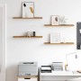 Estante de pared 4 pcs Beige 60 x 9 x 3 cm Madera de ingeniería en Estanterías | Comprar online en Foru.es