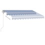 Toldo de pie automático azul y blanco 350x250 cm en Toldos | Comprar online en Foru.es