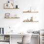 Estante de pared 4 pcs Beige 80 x 9 x 3 cm Madera de ingeniería en Estanterías | Comprar online en Foru.es