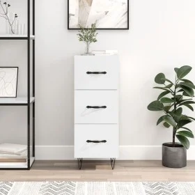 Hochglanzweißes Sperrholz-Sideboard 34,5 x 34 x 90 cm von vidaXL, Sideboards - Ref: Foro24-828598, Preis: 72,24 €, Rabatt: %