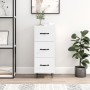 Aparador de madera contrachapada blanco brillante 34,5x34x90 cm de vidaXL, Aparadores - Ref: Foro24-828598, Precio: 73,13 €, ...