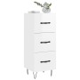 Aparador de madera contrachapada blanco brillante 34,5x34x90 cm de vidaXL, Aparadores - Ref: Foro24-828598, Precio: 73,13 €, ...