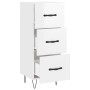 Aparador de madera contrachapada blanco brillante 34,5x34x90 cm de vidaXL, Aparadores - Ref: Foro24-828598, Precio: 73,13 €, ...