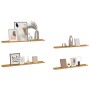 Estante de pared con estante 4 pcs Beige 100 x 9 x 3 cm en Estanterías | Comprar online en Foru.es