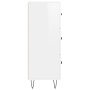 Aparador de madera contrachapada blanco brillante 34,5x34x90 cm de vidaXL, Aparadores - Ref: Foro24-828598, Precio: 73,13 €, ...