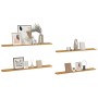 Estante de pared con estante 4 pcs Beige 115 x 9 x 3 cm en Estanterías | Comprar online en Foru.es