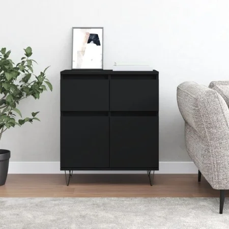 Aparador de madera contrachapada negro 60x35x70 cm de vidaXL, Aparadores - Ref: Foro24-831117, Precio: 84,47 €, Descuento: %