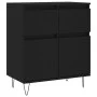 Aparador de madera contrachapada negro 60x35x70 cm de vidaXL, Aparadores - Ref: Foro24-831117, Precio: 84,47 €, Descuento: %