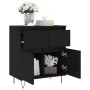 Aparador de madera contrachapada negro 60x35x70 cm de vidaXL, Aparadores - Ref: Foro24-831117, Precio: 84,47 €, Descuento: %