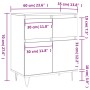 Aparador de madera contrachapada negro 60x35x70 cm de vidaXL, Aparadores - Ref: Foro24-831117, Precio: 85,83 €, Descuento: %