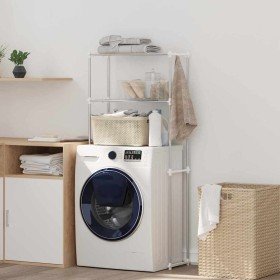 Estante para lavadora con estante 70 x 27 x 136 cm Aluminio en Armarios y almacenamiento | Comprar online en Foru.es