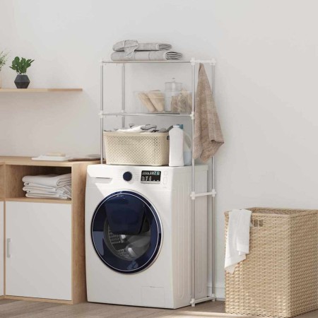 Estante para lavadora con estante 70 x 27 x 136 cm Aluminio en Armarios y almacenamiento | Comprar online en Foru.es