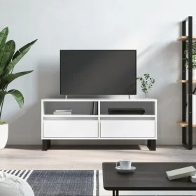 Mueble de TV madera contrachapada blanco brillo 100x34,5x44,5cm de vidaXL, Muebles TV - Ref: Foro24-831246, Precio: 103,26 €,...