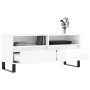 Mueble de TV madera contrachapada blanco brillo 100x34,5x44,5cm de vidaXL, Muebles TV - Ref: Foro24-831246, Precio: 104,88 €,...