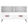 Mueble de TV madera contrachapada blanco brillo 80x36x50 cm de vidaXL, Muebles TV - Ref: Foro24-828942, Precio: 55,30 €, Desc...