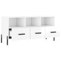 Mueble de TV madera contrachapada blanco brillo 102x36x50 cm de vidaXL, Muebles TV - Ref: Foro24-829046, Precio: 65,62 €, Des...