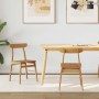Silla de comedor 2 pcs Natural Madera de Caucho Sólido en Sillas de comedor | Comprar online en Foru.es