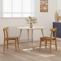 Silla de comedor 2 pcs Natural Madera de Caucho Sólido en Sillas de comedor | Comprar online en Foru.es